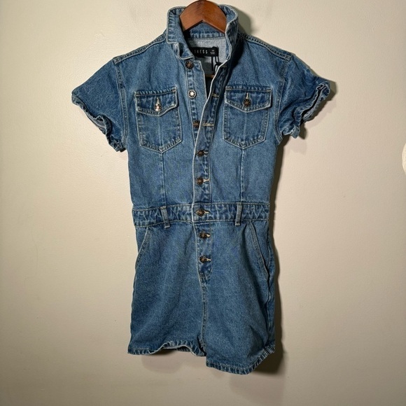 NWT NWT: Lioness Revolve - U Know What’s Up denim romper XS - Picture 3 of 5